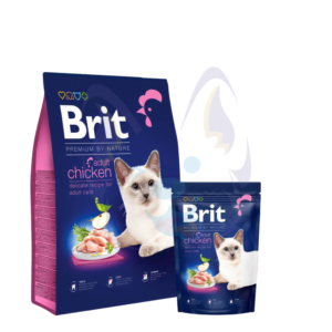 Croquettes Brit Premium Chat Adult Chicken - Riche en Protéines Animales - Soutien de la Peau et du Pelage - Santé Digestive et Urinaire - Renforcement du Système Immunitaire