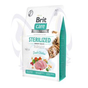 CROQUETTES BRIT CARE SANS CEREALES STERILIZED URINARY HEALTH - CHAT Poulet frais Grain-Free Pour une santé urinaire optimale daptée aux chats stérilisés Herbes et fruits