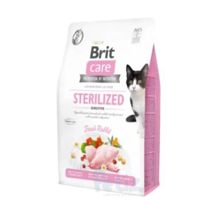 Croquettes Brit Care Chat Sans Céréales Stérilisé Sensible Choix Parfait pour les Chats Sensibles