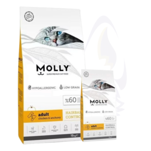 Molly Hairball Control poulet et anchois La Solution Contre les Boules de Poils