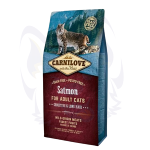 Croquettes Carnilove Chat Saumon Sensible (DIGESTION SENSIBLE, POIL LONG) 2kg