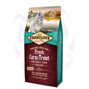 Carnilove Chat Stérilisé au Carpe et Truite 2kg | 6kg Fresh Carp & Trout