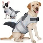 Gilet Sauvetage pour Chien Style Requin – Flottabilité, Sécurité et Visibilité pour Petits Chiens
