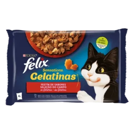 Purina Felix Sensations Festin de Saveurs en Gélatine 4x85g