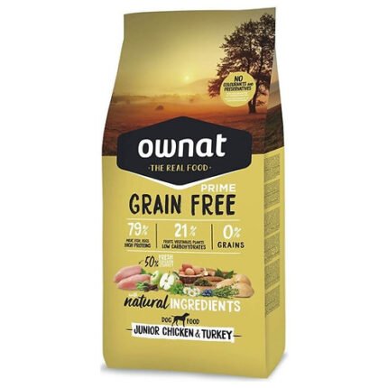 Ownat Grain Free Prime Junior Poulet et Dinde 12kg