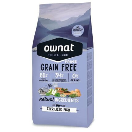 Ownat Grain Free (sans céréale) Prime Sterilized au poisson 3kg