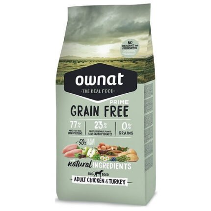 Ownat Grain Free Prime Adult Chien Poulet et Dinde 3kg | 12kg