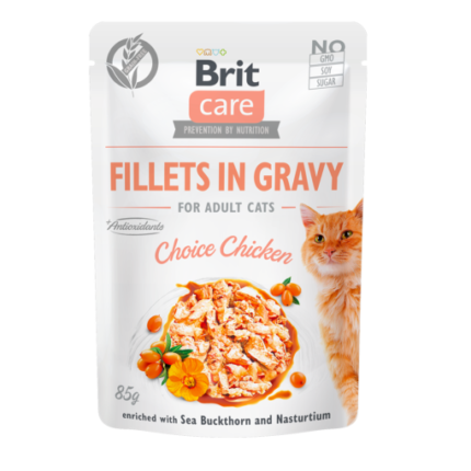 Brit Care Pochons Pour Chat Choice Chicken (Poulet) in Gravy 85 G