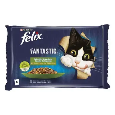 Purina Felix Fantastique sélection de légumes en gélatine 4x85g