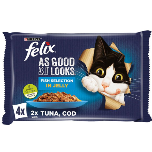 Purina Felix Adult As Good As It Looks Poissons 4x85g