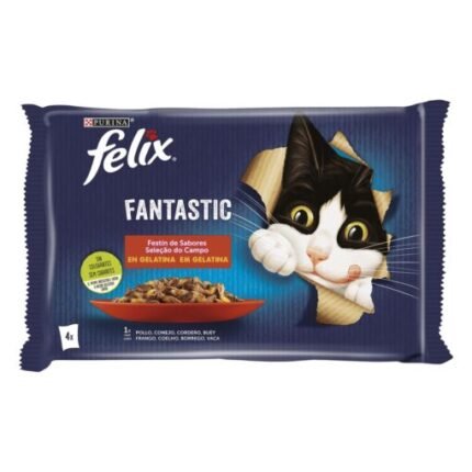 Purina Felix Multipack Fantastic Festin de viande en gelée 4x85g