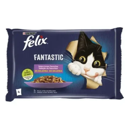 Purina Felix Fantastiques sélections préférées en gélatine 4x85g