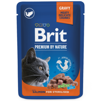 Brit Premium Pochon Saumon pour chat stérilisé 100g