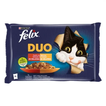 Purina Felix Duo Festin de Saveurs en Gélatine 4x85g