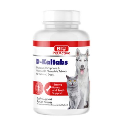 D-kaltabs – 84 Comprimés Calcium et à la vitamine D3 pour chats et chiens – Bio PetActive