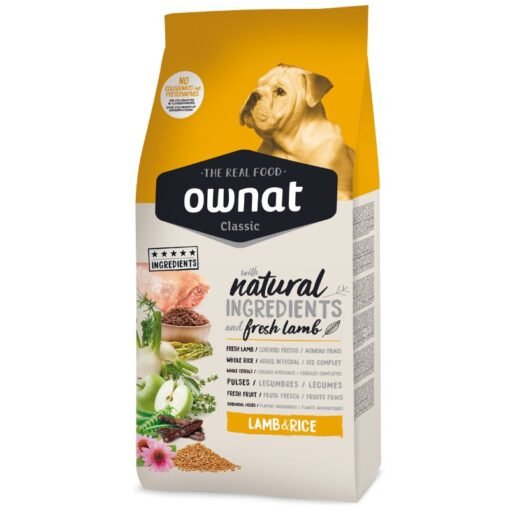 Ownat Classic Lamb Rice Agneau Riz adulte (chien) 20Kg