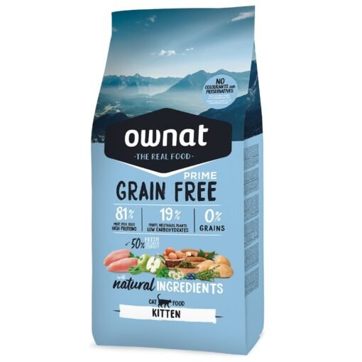 Ownat Grain Free Kitten pour Chaton (sans céréale) 3kg