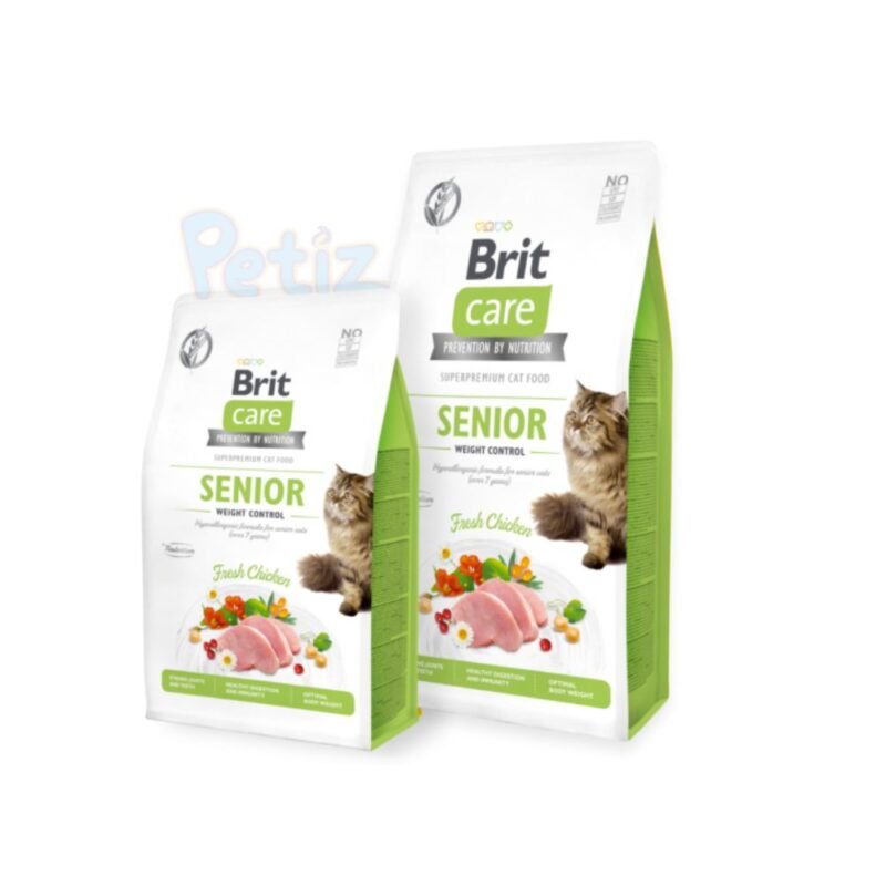 Brit care Cat Grain-Free Senior And Weight Control 2kg (chat senior et contrôle de poids sans céréales)