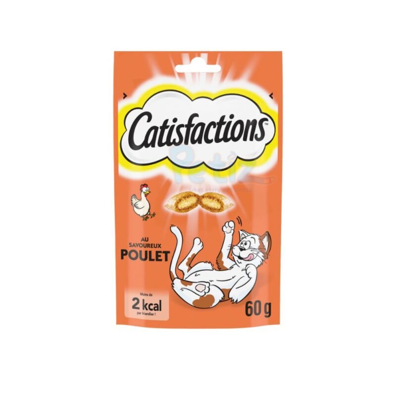 CATISFACTIONS Friandises au poulet pour chat et chaton 60g