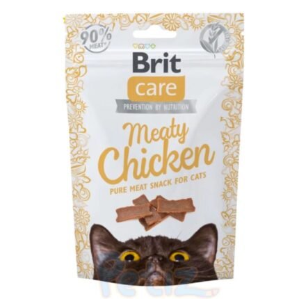 Brit Care Cat Snack – Morceaux de Viande de Poulet – Friandise Naturelle Sans Céréales pour Chats – 50g