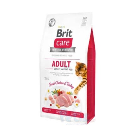 Brit Care Cat Grain-Free Adult Activity Support – Croquettes Sans Céréales pour Chats Actifs – 2 kg
