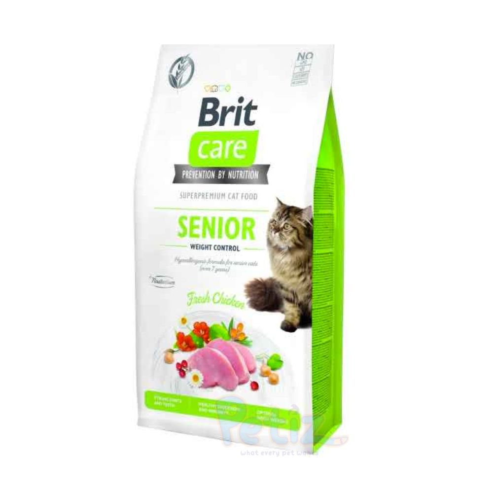 Brit care Cat Grain-Free Senior And Weight Control 2kg (chat senior et contrôle de poids sans céréales)