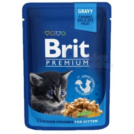 Brit Premium by Nature Cat. Pouches Chicken Chunks for Kitten 100 g