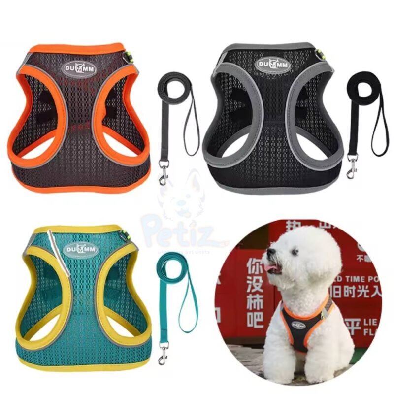 Offrez confort et sécurité à votre animal lors de ses balades avec cet ensemble harnais + laisse spécialement conçu pour les chiens de petite taille et les chats. Léger, respirant et entièrement ajustable, il est idéal pour les promenades en extérieur. 🟠 Description du produit : Ce harnais en forme de gilet enveloppe doucement le corps de l’animal sans tirer sur son cou. Il est fabriqué en maille respirante douce et en nylon résistant. Le harnais est équipé de bandes réfléchissantes pour les sorties nocturnes et d’un anneau en métal pour accrocher la laisse incluse. Parfait pour les races telles que le Chihuahua, le Carlin ou le Bouledogue français, ainsi que les chatons et chats adultes. 🔵 Avantages : Gilet harnais doux et respirant pour un confort optimal Entièrement réglable pour s’adapter à la morphologie de l’animal Fourniture complète : harnais + laisse assortie Conception anti-étranglement, sans pression sur le cou Bandes réfléchissantes pour plus de sécurité la nuit Idéal pour chiens de petite taille et chats 🟣 Caractéristiques : Matériaux : Maille respirante, nylon, boucles renforcées Tailles : XS, S, M (selon poids et tour de poitrine) Couleurs : Plusieurs couleurs disponibles (rose, noir, bleu, rouge…) Fermeture : Boucle rapide + velcro ajustable Laisse : Longueur env. 120–150 cm Convient à : Chihuahua, Carlin, Bouledogue français, chatons, etc. 🟤 Mode d’emploi : Mesurez le tour de poitrine de votre animal pour choisir la bonne taille. Ajustez le harnais avec les sangles et fixez la laisse à l’anneau dorsal. Vérifiez que le harnais est bien ajusté mais pas trop serré. Nettoyage à la main conseillé. ⚫ Livraison : Produit livré avec harnais + laisse. Emballage léger et compact. Livraison rapide. 🟫 FAQ – Questions fréquentes : ❓ Ce harnais convient-il à un chiot ou un chat ? ✅ Oui, il est parfaitement adapté aux petits chiens comme aux chats, avec tailles ajustables. ❓ Est-il confortable pour un usage quotidien ? ✅ Oui, la matière est douce, respirante et légère pour un port prolongé. ❓ Le harnais est-il sécurisé ? ✅ Oui, il est doté de fermetures velcro + boucle + anneau métallique solide pour attacher la laisse. ❓ Peut-on le laver ? ✅ Oui, lavage à la main recommandé pour préserver la forme et la couleur. ❓ Est-ce adapté aux races courtes comme le bouledogue français ? ✅ Oui, le harnais est conçu pour s’adapter aux races à poitrail large et cou court.