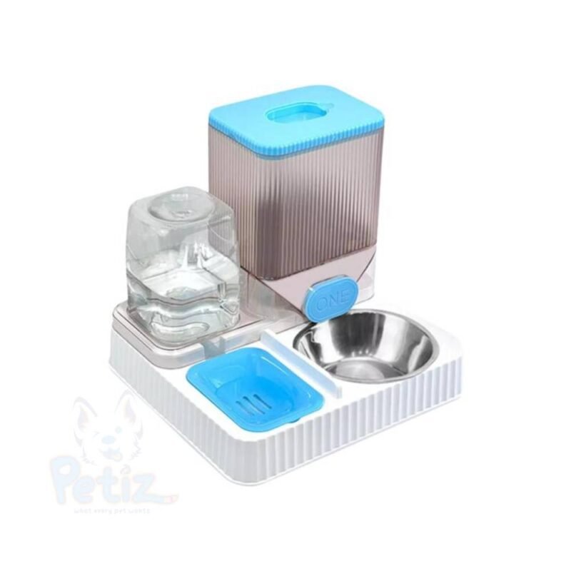 Distributeur Automatique de Nourriture et d’Eau pour Animaux – Bol 2-en-1 pour Chat et Chien, Autonome et Pratique