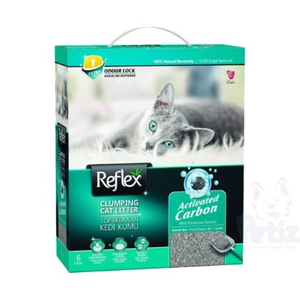 Litière Agglomérante au Charbon Actif Reflex pour Chat – Ultra Absorbante, Anti-Odeurs, 10 Litres
