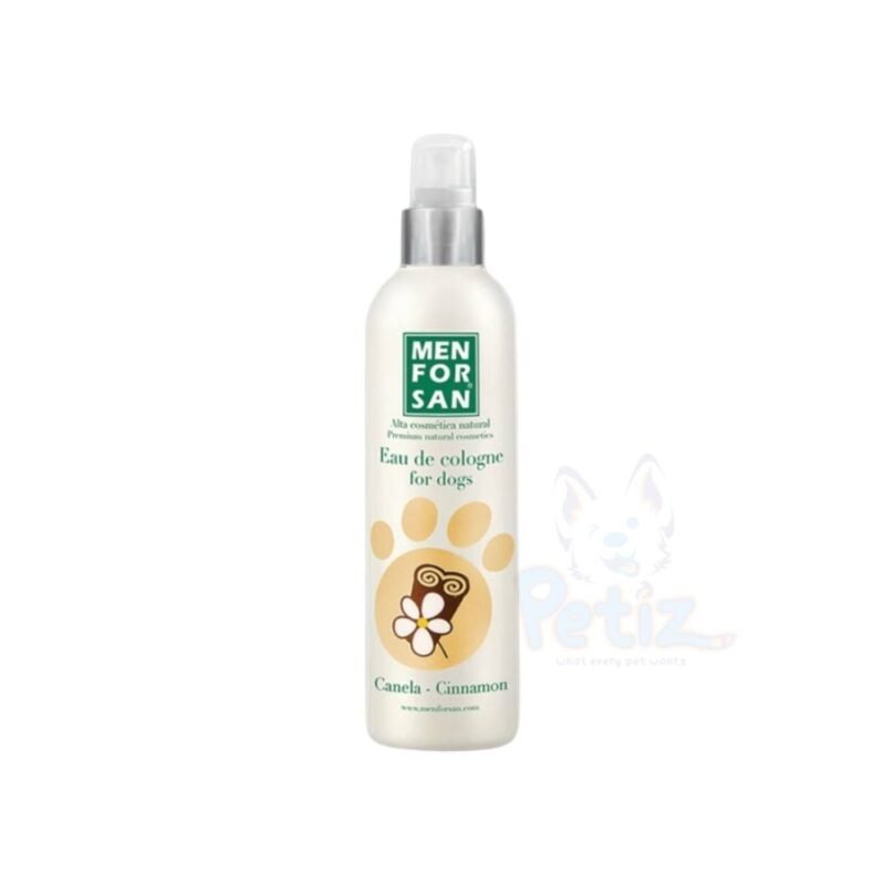 Eau de Cologne pour Chien à la Cannelle - Parfum Naturel et Apaisant - Soin Parfumé Après Toilette pour Poils Propres et Frais