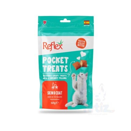 Pocket Treats Skin & Coat 60 g – Friandise riche en krill, biotine & vitamines pour pelage brillant