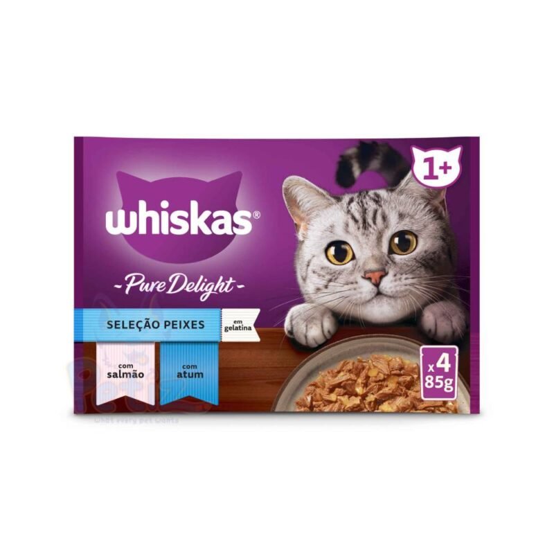 Nourriture Humide pour Chat Adulte – Whiskas Delight Saveur Poisson (4x85g)