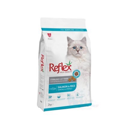 Reflex Croquettes pour Chats Stérilisés au Saumon et au Riz – 2 kg