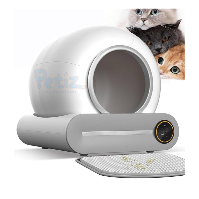 Bac à litière automatique pour chat 65L – Nettoyage intelligent et grande capacité