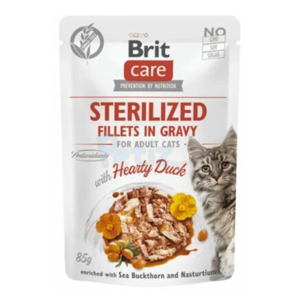 Brit Care Cat Sterilized. Fillets in Gravy with Hearty Duck 85 g