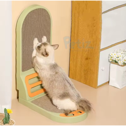 Griffoir Vertical en Forme de L pour Chat avec Balle Amusante
