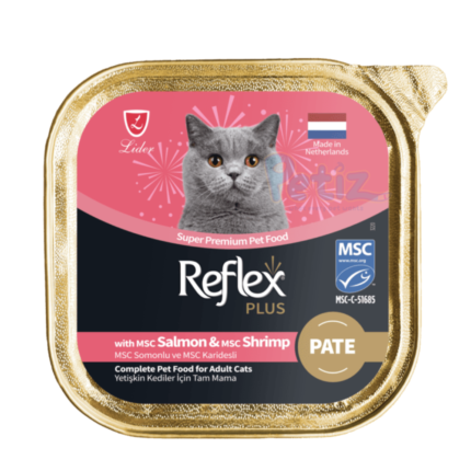 Reflex Plus Pâté Au Saumon et Crevette Chat Adulte (Salmon And Shrimp for Adult Cats) 85 g