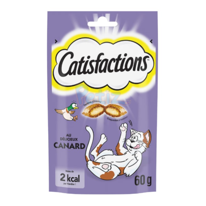 CATISFACTIONS Friandises au Canard – Pour Chat et Chaton (60 g)