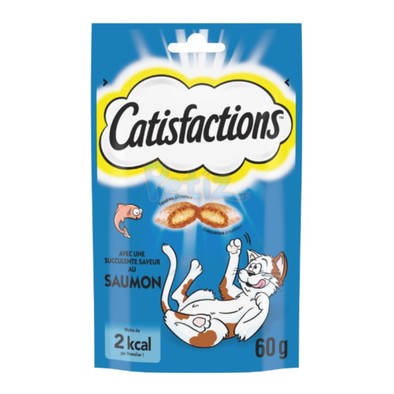 CATISFACTIONS™ Friandises Saveur Saumon – Pour Chat et Chaton (60 g)