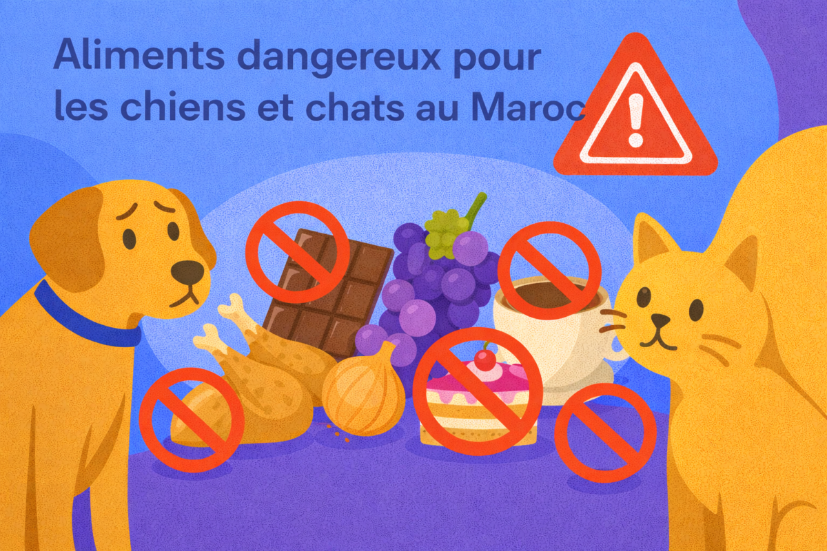 Aliments dangereux pour les chiens et chats au Maroc