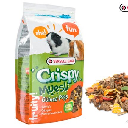 Versele-Laga Crispy Muesli Guinea Pigs 1kg – Aliment Complet pour Cochons d’Inde
