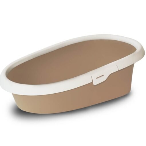 Bac à Litière Grande Taille avec Rehausse Anti-Projection