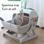 Bac à Litière Semi-Automatique pour Chat – Grande Capacité 20 pouces