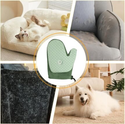 Gants Électrostatiques pour Enlever les Poils d’Animaux – Gant de Toilettage Réutilisable