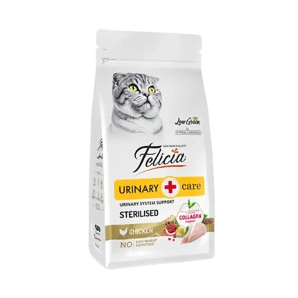 Felicia Urinary Care Sterilised – Aliment super premium complet pour chats stérilisés (Poulet, 2 kg)