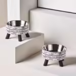 Gamelle Surélevée pour Chat avec Bol en Acier Inoxydable