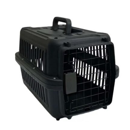 Cage de Transport pour Chat et Petit Chien 66 x 47 x 46 cm - Caisse de Voyage Robuste pour Voiture, Avion et Transport Quotidien