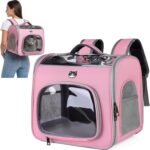 Sac à Dos de Transport Pliable pour Chat et Petit Chien jusqu'à 8 kg | Respirant, Fenêtre Transparente, Sécurisé et Confortable