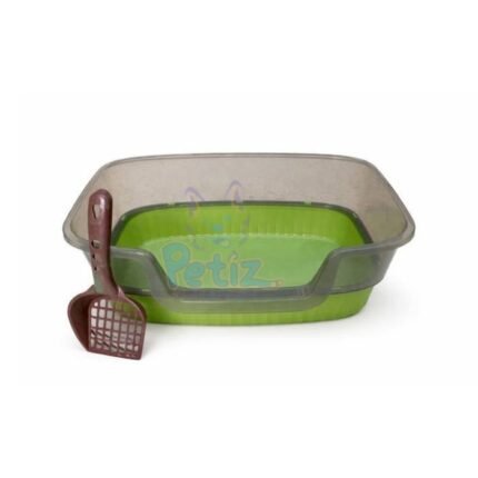 Bac à Litière pour Chat avec Pelle Incluse 45 x 29 x 16 cm | Toilette Chat Pratique et Facile à Nettoyer